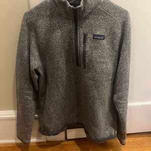 Patagonia Men's Zip-Up Sweater in Heather Gray